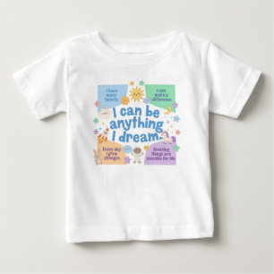 Camiseta De Bebé Inspiración de grandes sueños para pequeños logros