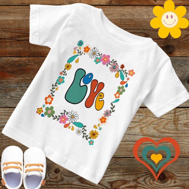 Camiseta De Bebé Inspiración de Groovy Baby LOVE (Subido por el creador)