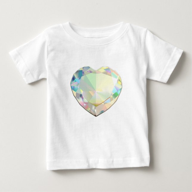 Camiseta De Bebé Inspiración del corazón de los diamantes (Anverso)