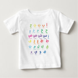 Camiseta De Bebé Inspire Arabic Learning: El hermoso arte alfabétic