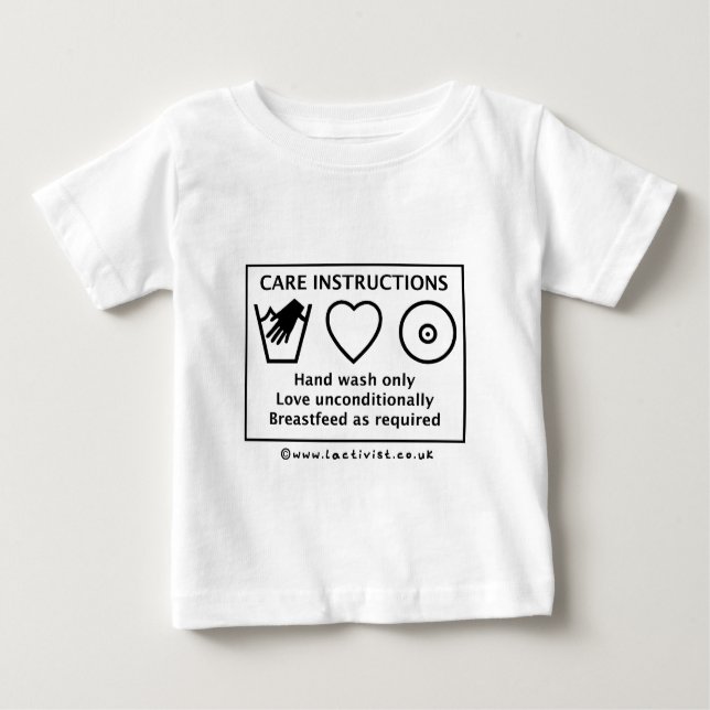 Camiseta De Bebé Instrucciones de cuidado (Anverso)