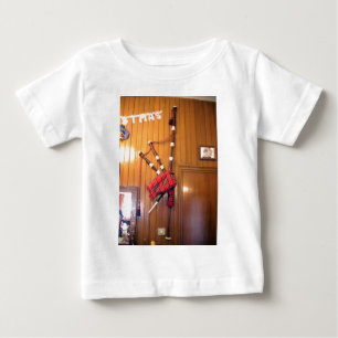 Camiseta De Bebé Instrumento Musical de Gaita Escocesa Tartán Cuadr