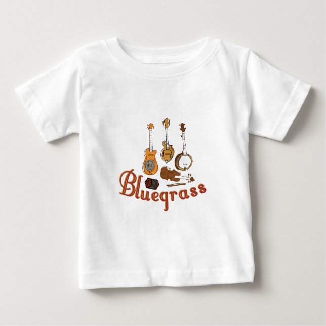 Camiseta De Bebé Instrumentos de Bluegrass (Anverso)