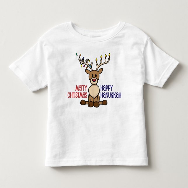 Camiseta De Bebé Interfaith Hanukkah/Navidades Toddler T-Shirt (Anverso)