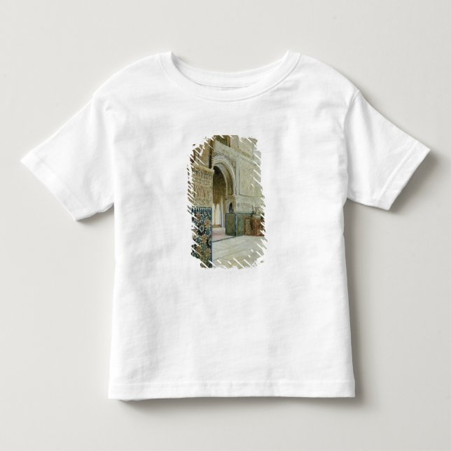Camiseta De Bebé Interior de Alhambra, Granada (w/c) (Anverso)