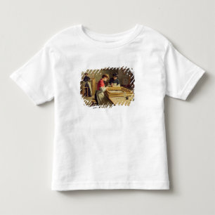 Camiseta De Bebé Interior de un taller del dorado del marco