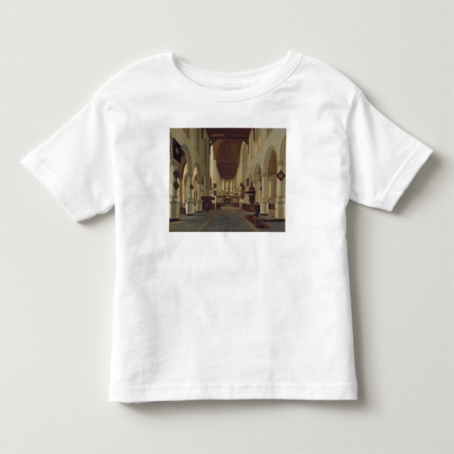 Camiseta De Bebé Interior del Oude Kerk, Delft, c.1660-70 (Anverso)