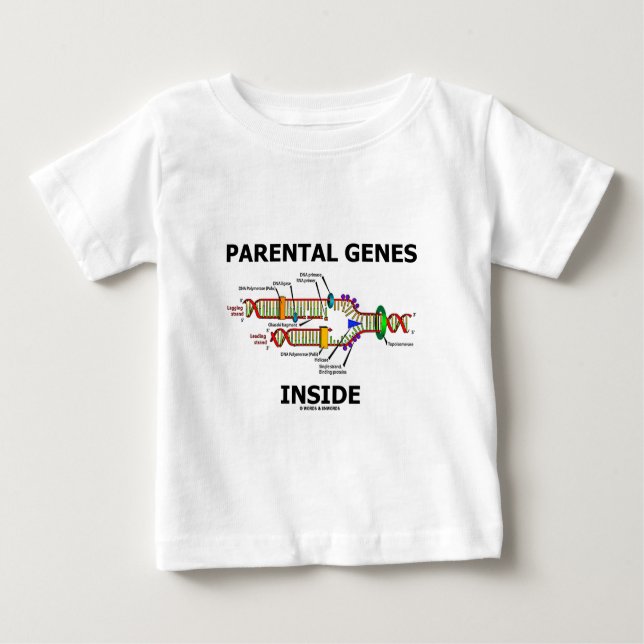 Camiseta De Bebé Interior parental de los genes (réplica de la DNA) (Anverso)