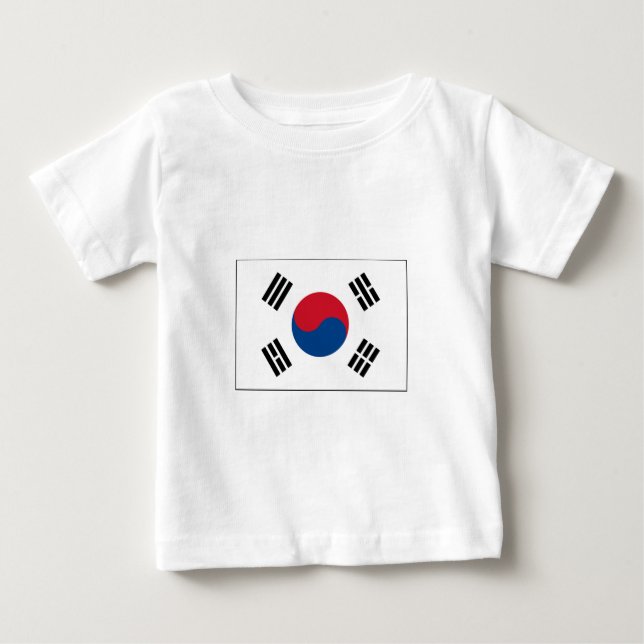 Camiseta De Bebé International de la BANDERA de Corea (Anverso)