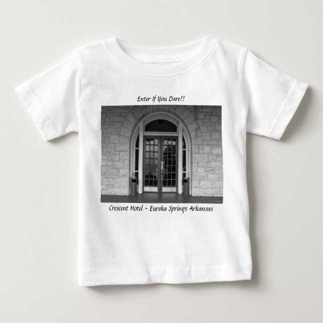Camiseta De Bebé Introduzca Si Se Atreve A La Escala De Grises (Anverso)