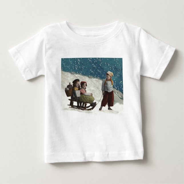 Camiseta De Bebé Invierno de los niños de la época de la cosecha de (Anverso)