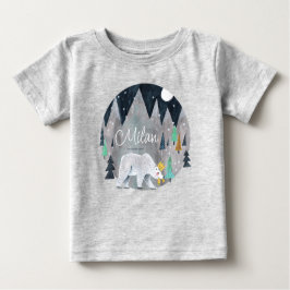 Camiseta De Bebé Invierno de oso polar lindo