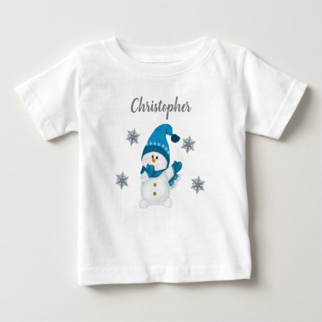 Camiseta De Bebé Invierno lindo Niñito Nieve Nieve Niñera Niño (Anverso)