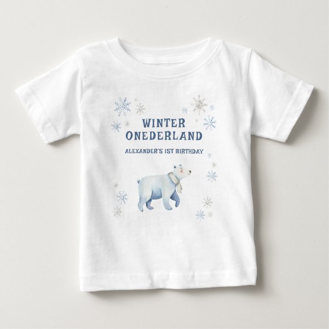 Camiseta De Bebé Invierno Oso Polar de Oeste Polar Terrestre Primer (Anverso)