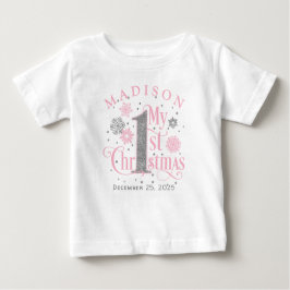 Camiseta De Bebé Invierno rosa Niña Nacida en Onederland Primer cum