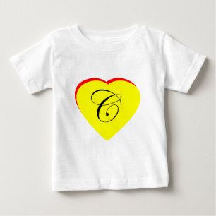 Camiseta De Bebé Invitación a la boda de la C roja amarilla en el M
