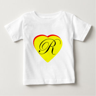Camiseta De Bebé Invitación a la boda R Rojo Amarillo del corazón E