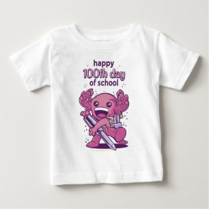 Camiseta De Bebé invitación al 100º día de escuela