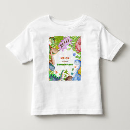 Camiseta De Bebé Invitación de cumpleaños 4 del niño dinosaurio