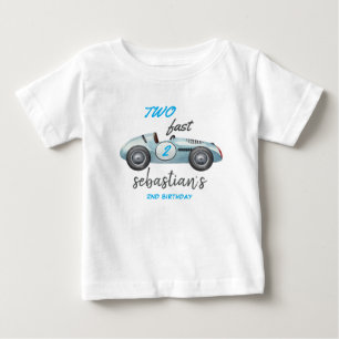 Camiseta De Bebé Invitación de cumpleaños número 2 de dos coches de