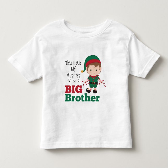 Camiseta De Bebé Invitación Elf Gran Hermano navidades (Anverso)