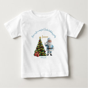 Camiseta De Bebé Invitación mágica de cumpleaños de Santa 