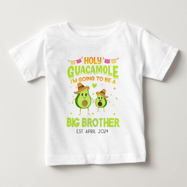 Camiseta De Bebé Invitación personalizada de aguacate Gran Hermano