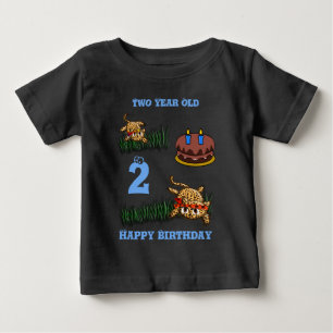 Camiseta De Bebé Invitaciones de cumpleaños safari con leopardos ul
