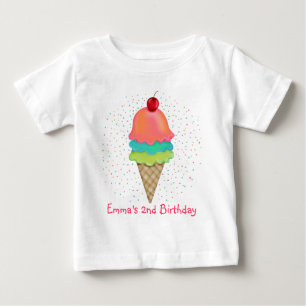 Camiseta De Bebé Invitaciones del helado