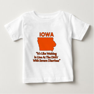 Camiseta De Bebé Iowa - Como Esperar en la Cola del DMV...
