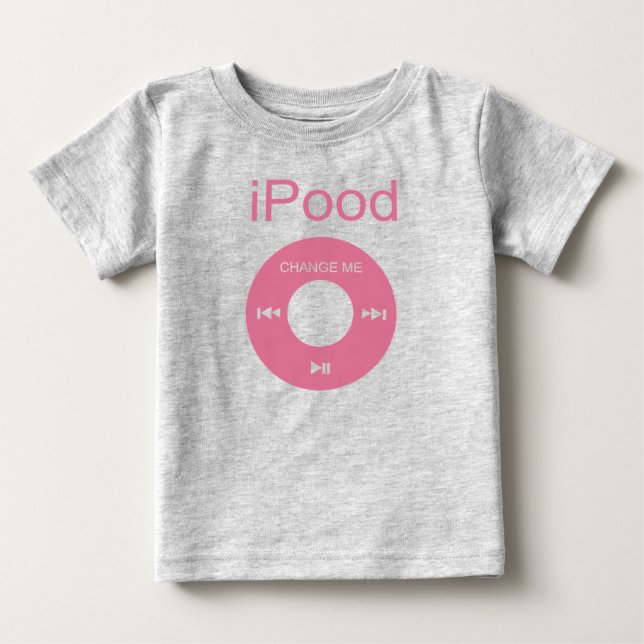 Camiseta De Bebé iPood Funny Baby Shirts (Anverso)