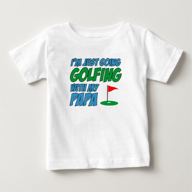 Camiseta De Bebé Ir a jugar golf con el nieto de papá (Anverso)