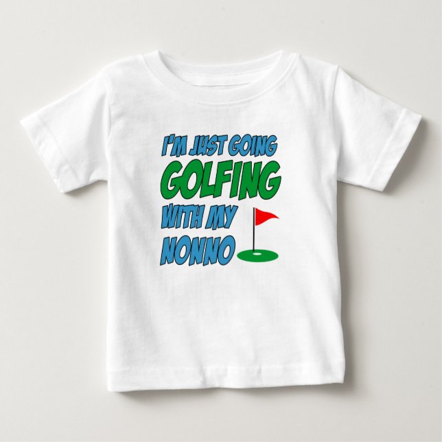 Camiseta De Bebé Ir de golf con nieto no italiano (Anverso)