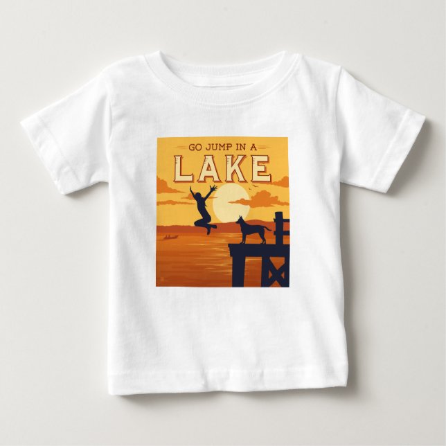 Camiseta De Bebé Ir Saltar A Un Lago (Anverso)
