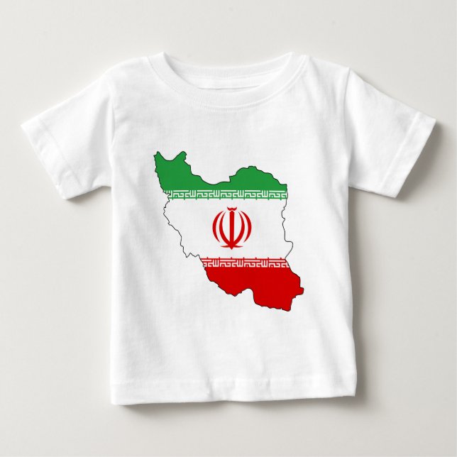 Camiseta De Bebé Irán IR, bandera, جمهوریاسلامیایران del escudo de (Anverso)