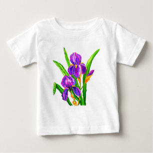 Camiseta De Bebé Iris Flower Baby T-Shirses Irises