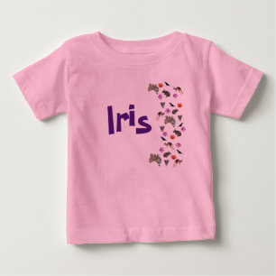 Camiseta De Bebé Iris, nombre de niña con fauna australiana, 
