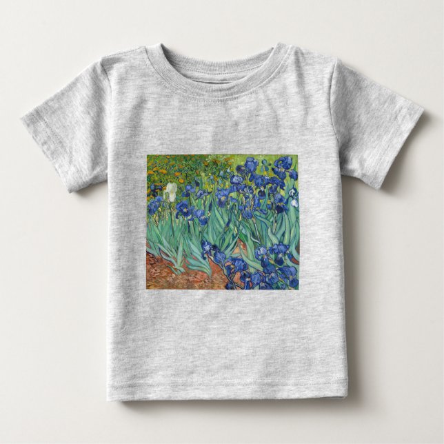 Camiseta De Bebé Irises de Van Gogh (Anverso)