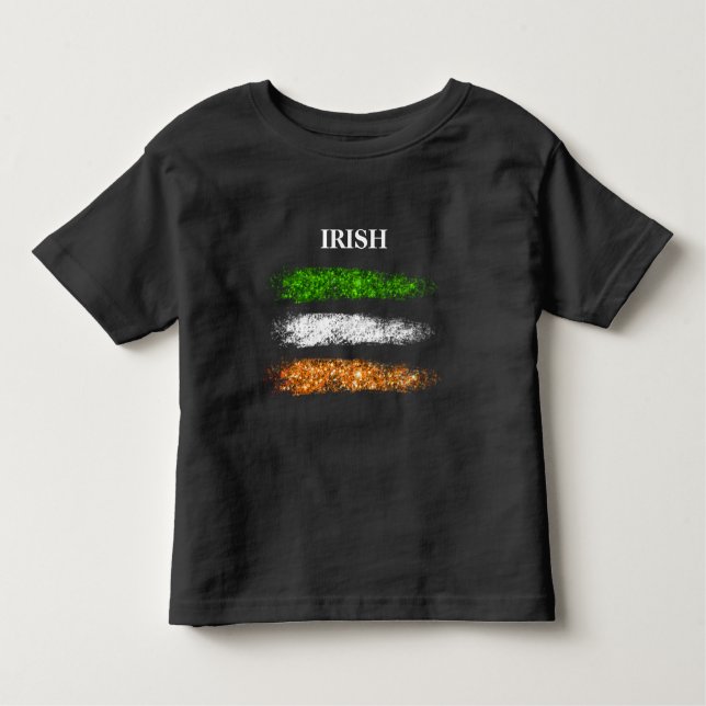 Camiseta De Bebé *~* IRLANDA Simple Abstract Flag Toddler  (Anverso)
