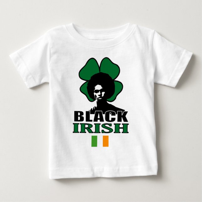 Camiseta De Bebé Irlandés negro (Anverso)