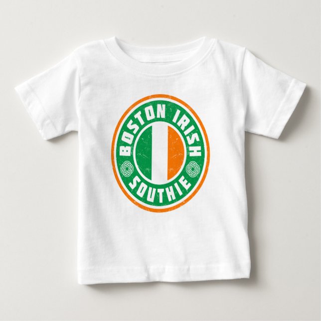 Camiseta De Bebé Irlandés Southie de Boston (Anverso)