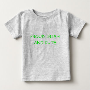 CAMISETA DE BEBÉ IRLANDÉS Y LINDO ORGULLOSOS