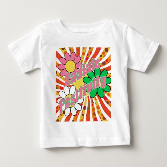 Camiseta De Bebé Irradia Positividad  (Anverso)