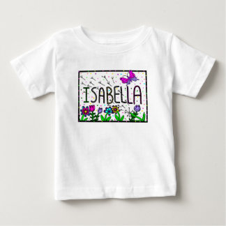 Camiseta De Bebé Isabella Nombre de Niña, Arte Caprichoso