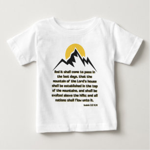 Camiseta De Bebé Isaías 2:2 Biblia Escritura Cita KJV