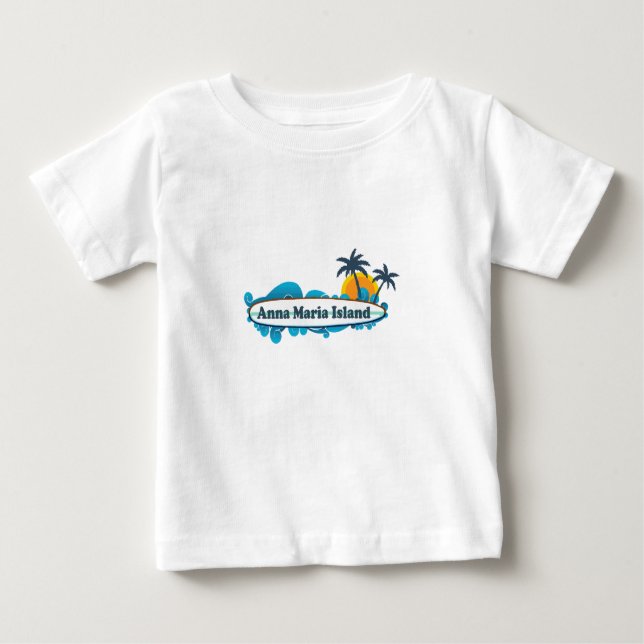 Camiseta De Bebé Isla de Ana Maria - diseño de la resaca (Anverso)