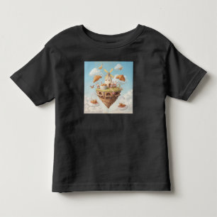 Camiseta De Bebé Isla de Panadería Soñadora Flotante con Conejitos