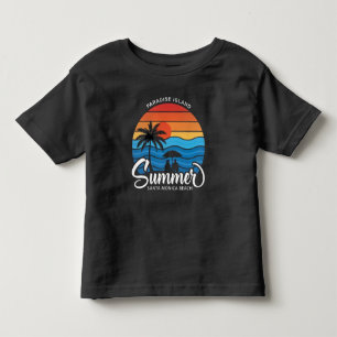 Camiseta De Bebé Isla del Paraíso Playa Santa Mónica-35307