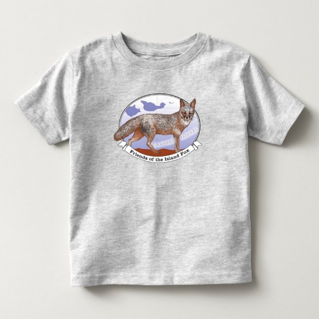 Camiseta De Bebé Island Fox Logo Gray Toddler T-Shirt (Anverso)