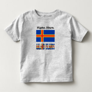 Camiseta De Bebé Islas Ashland Bandera Ålander Personalizada